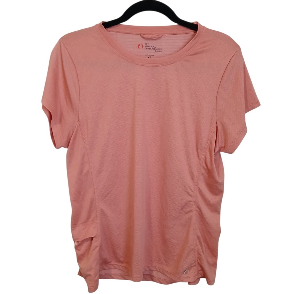The American Outdoorsman Women's Size XL  Coral Peach Active Tech Tee Shirt